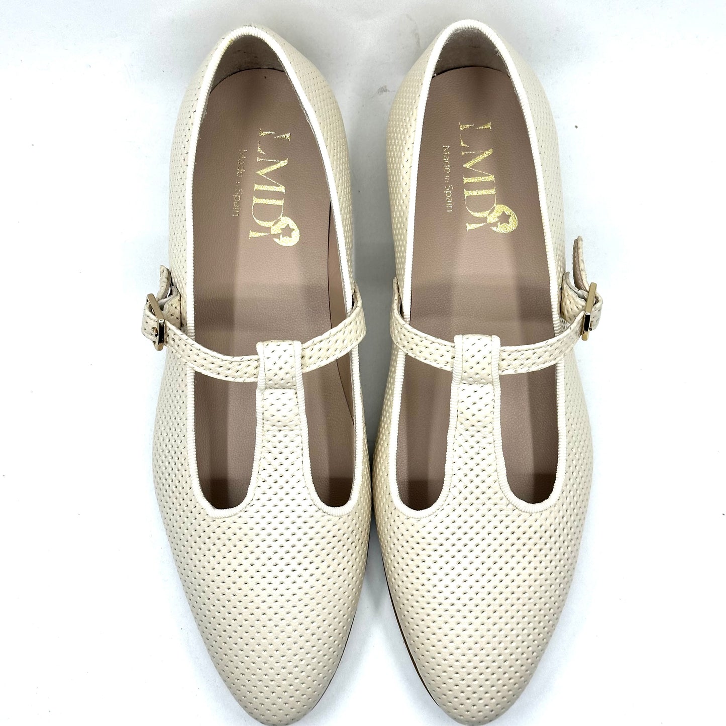 LMDI Beige Pointed T-Flat