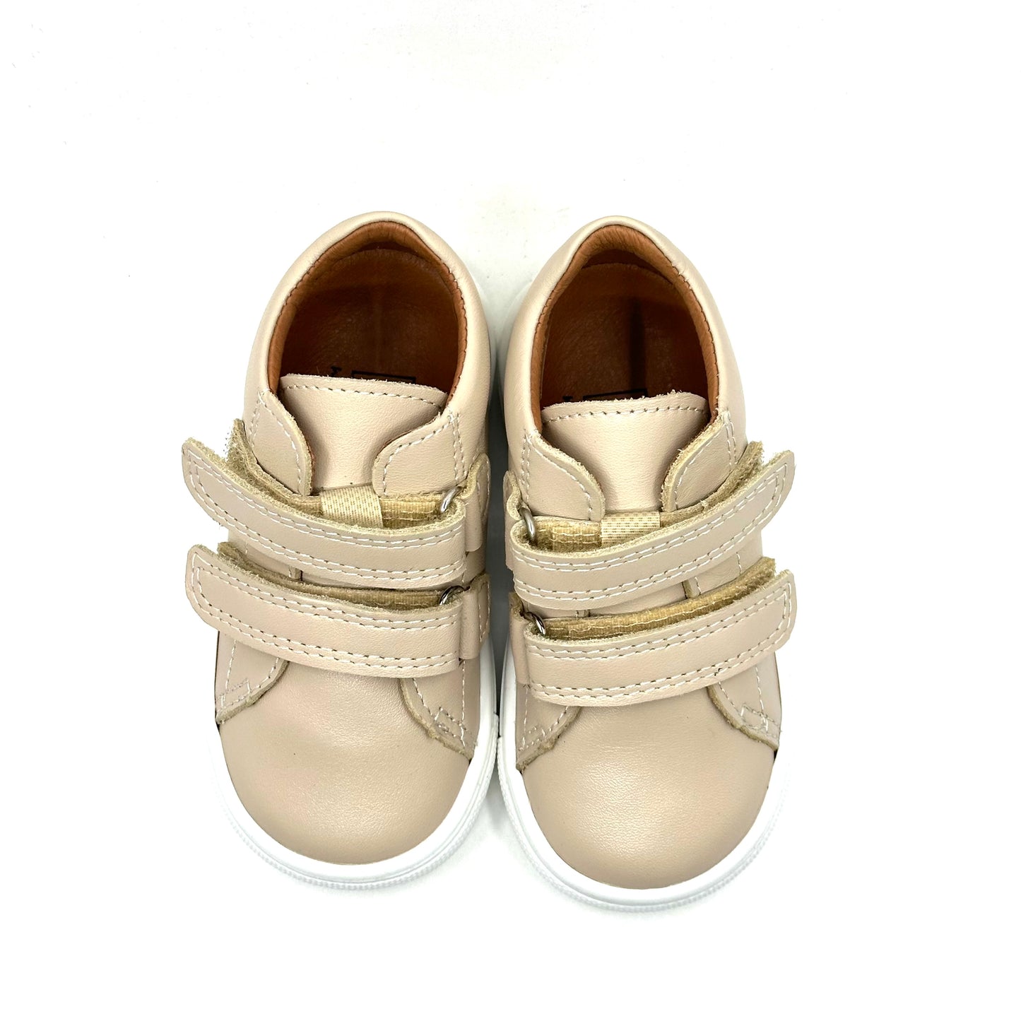 Atlanta Mocassin Sand Smooth Double Velcro Sneaker