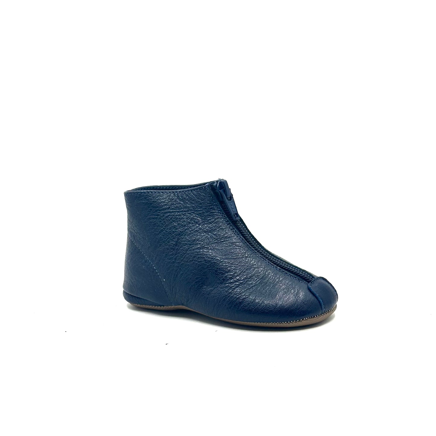 Pepe Navy Leather Bootie