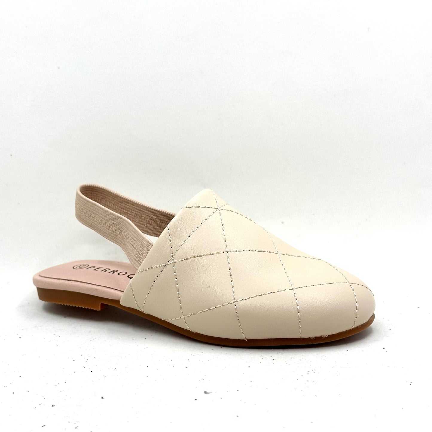 Perroquet Light Pink Quilted Slingback