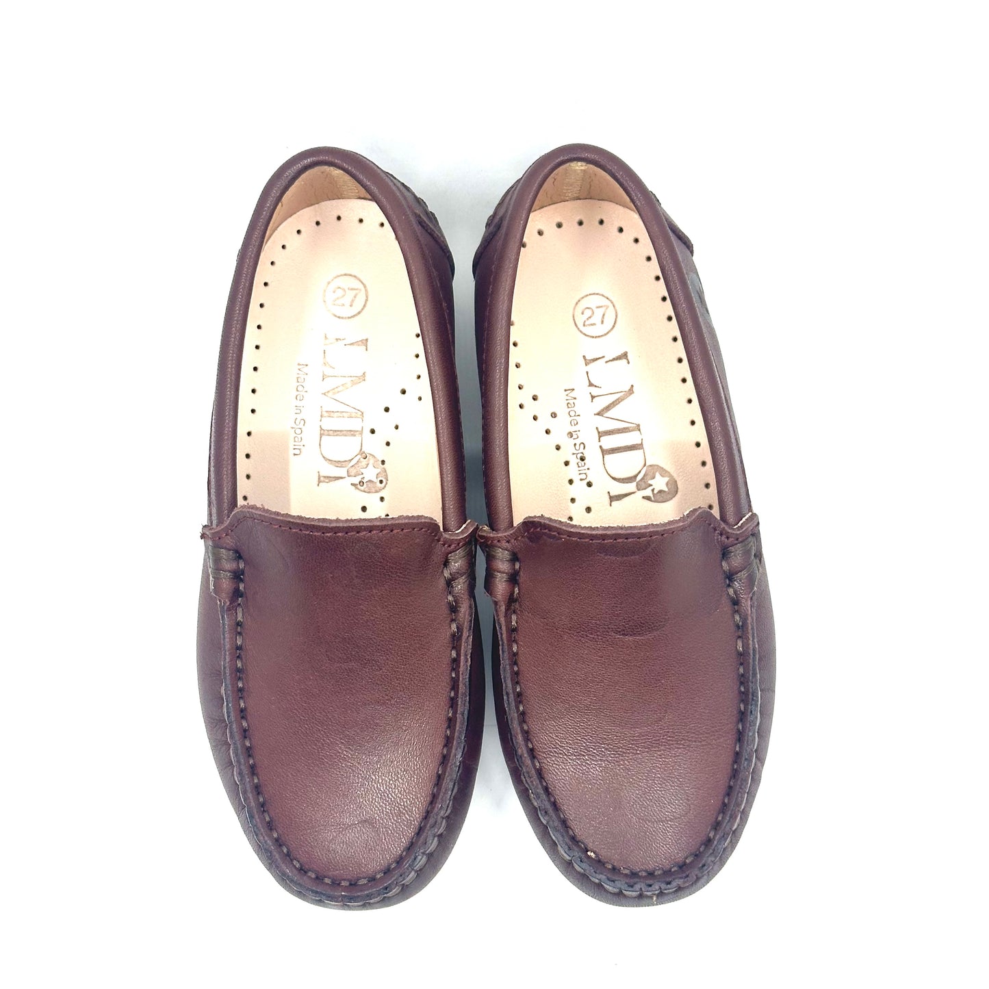 LMDI Burgundy Heart Embroidered Loafer