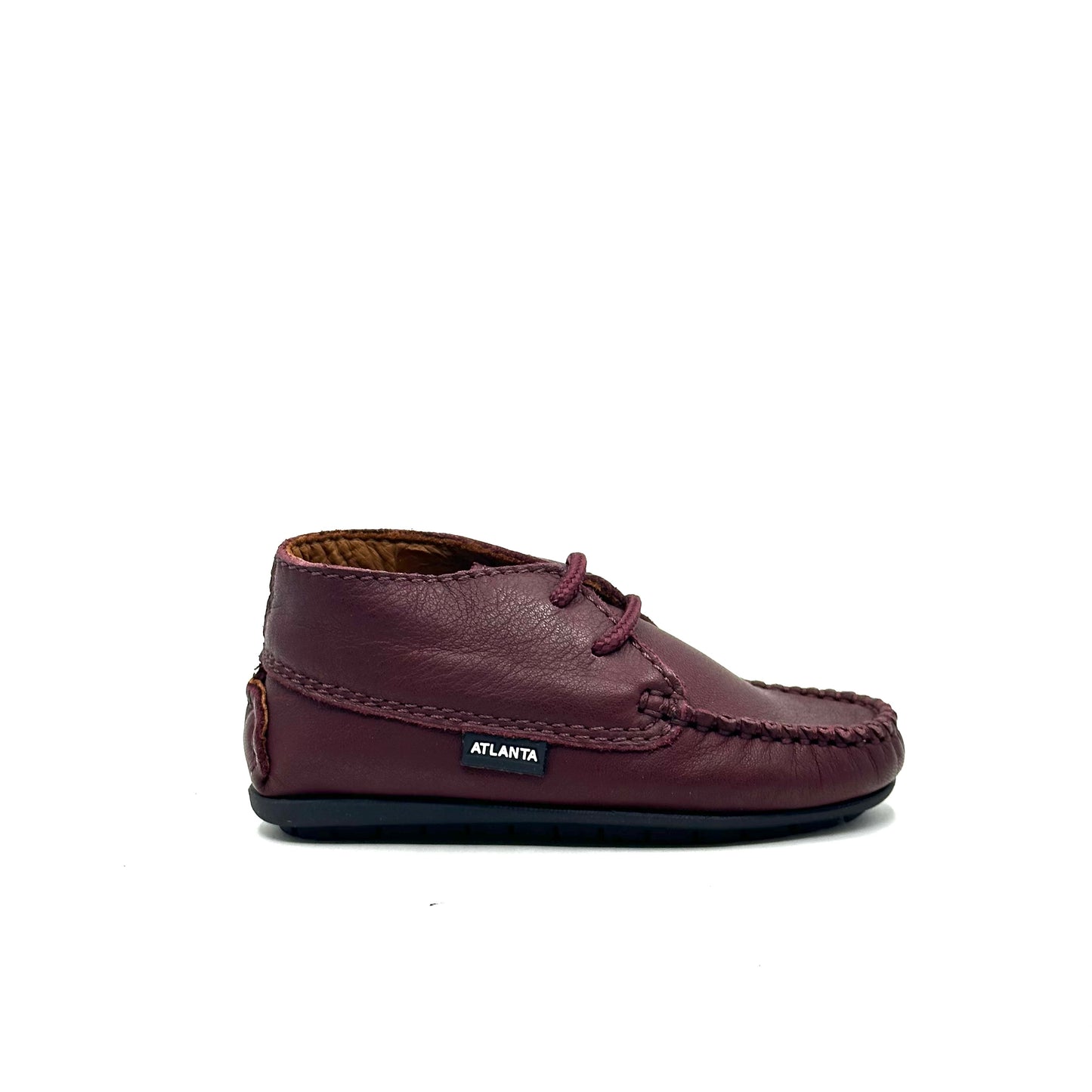 Atlanta Mocassin Burgundy Leather Bootie