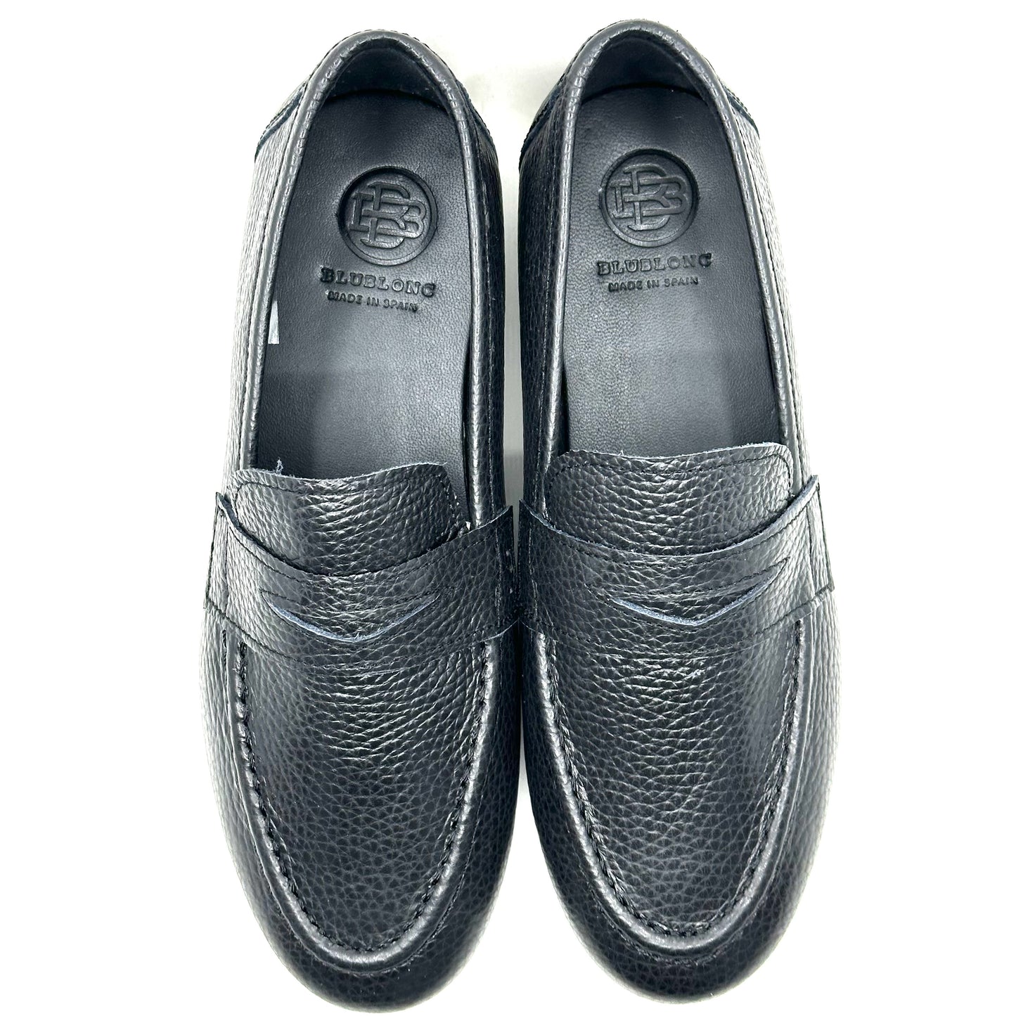 Blublonc Black Little Grainy Penny Dress Shoe