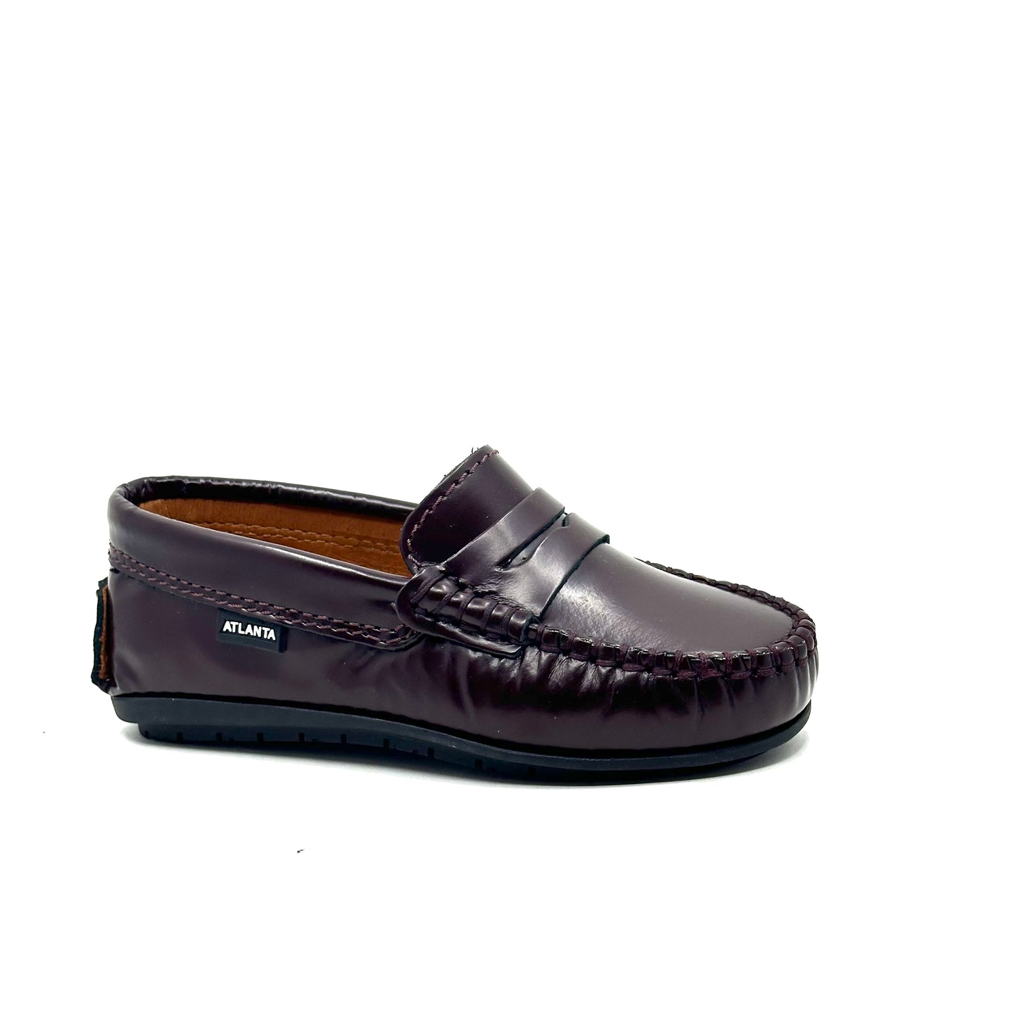 Atlanta Mocassin Burgundy Dark Glace Penny Loafer