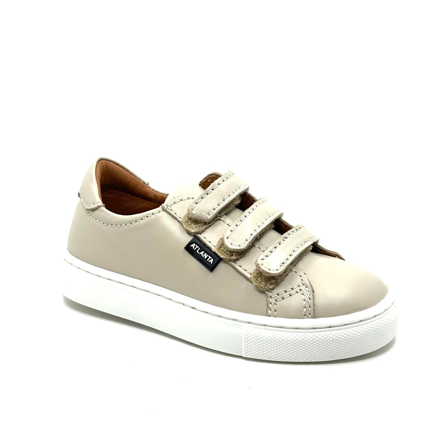 Atlanta Mocassin Sand Smooth Triple Velcro Sneaker