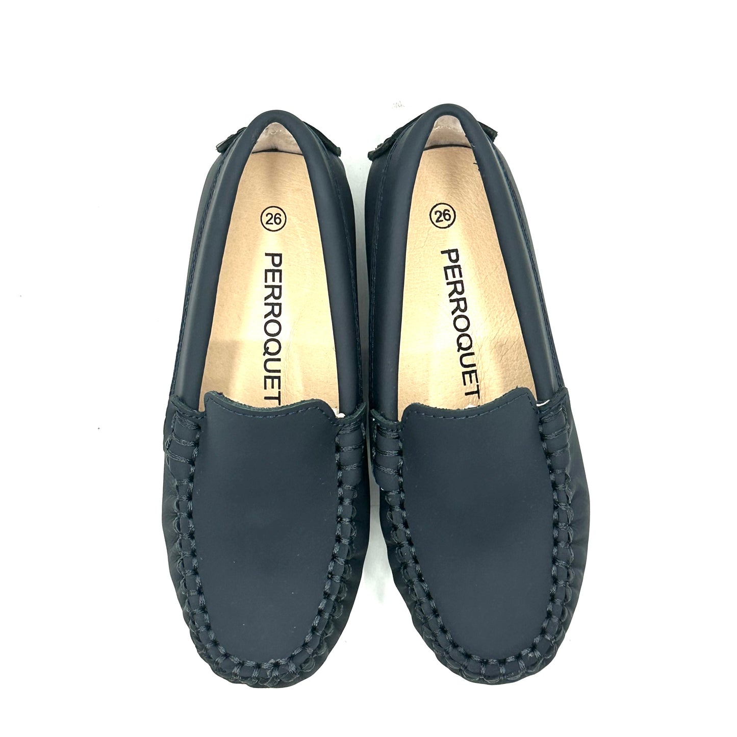 Perroquet Navy Silky Leather Loafer