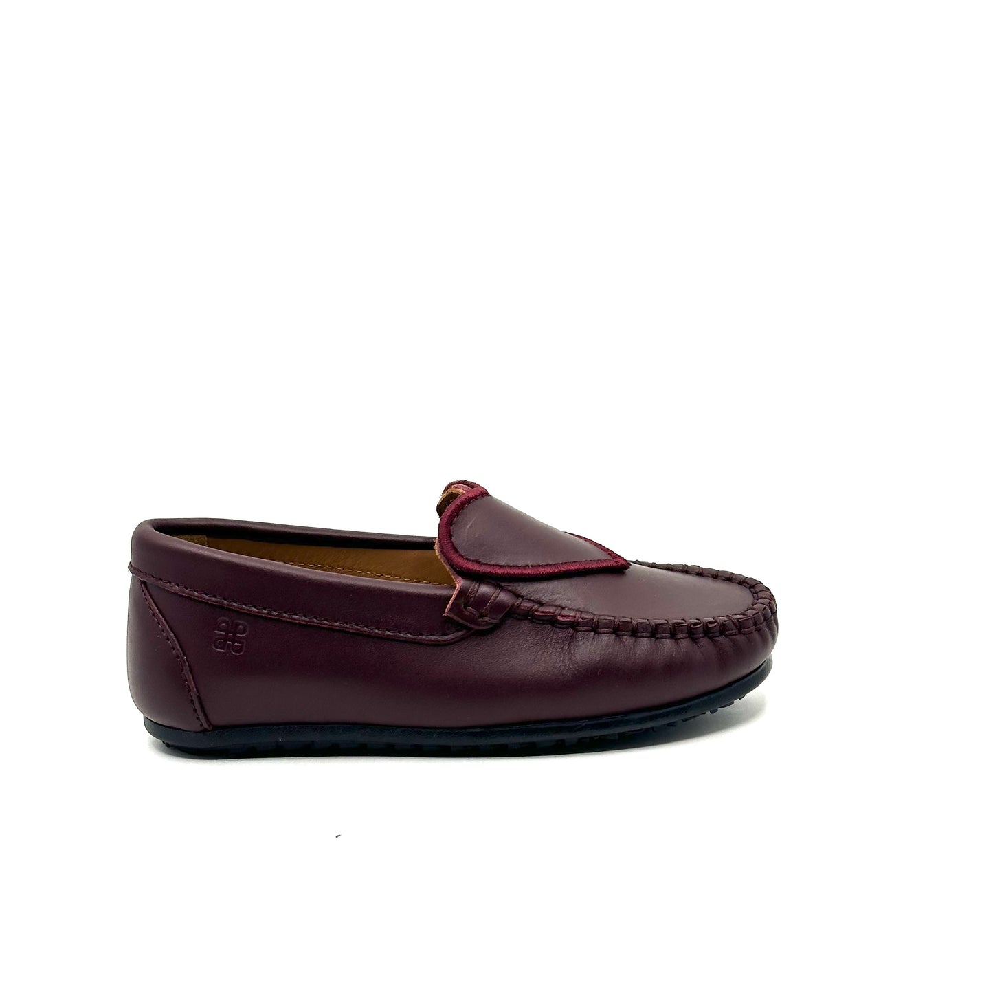 Porte Dark Burgundy Leather Hearted Loafer