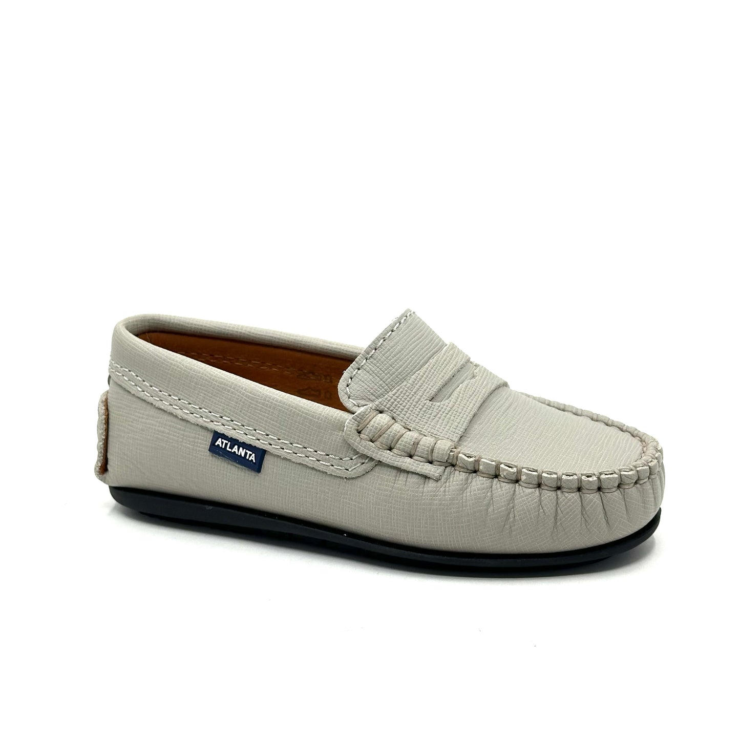 Atlanta Mocassin Grey Stone Safiano Loafer