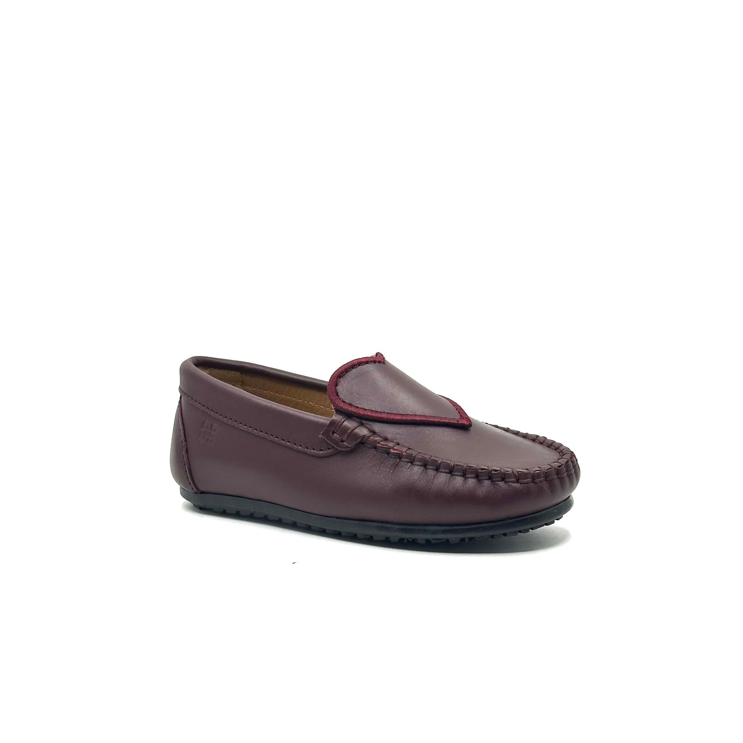Porte Dark Burgundy Leather Hearted Loafer