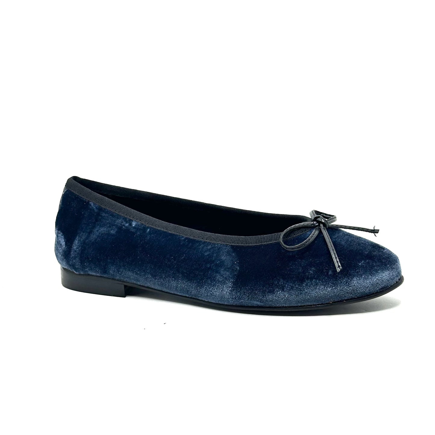 Blublonc Mid-Blue Vevlet Ballerina Flat