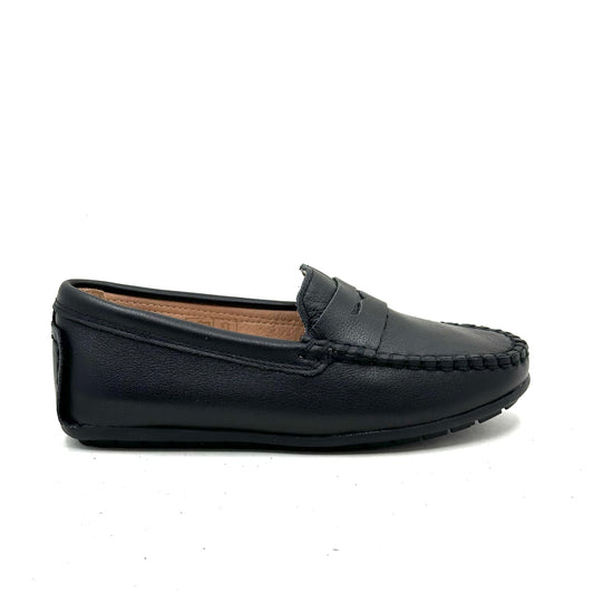 Perroquet Black Leather Penny Loafer