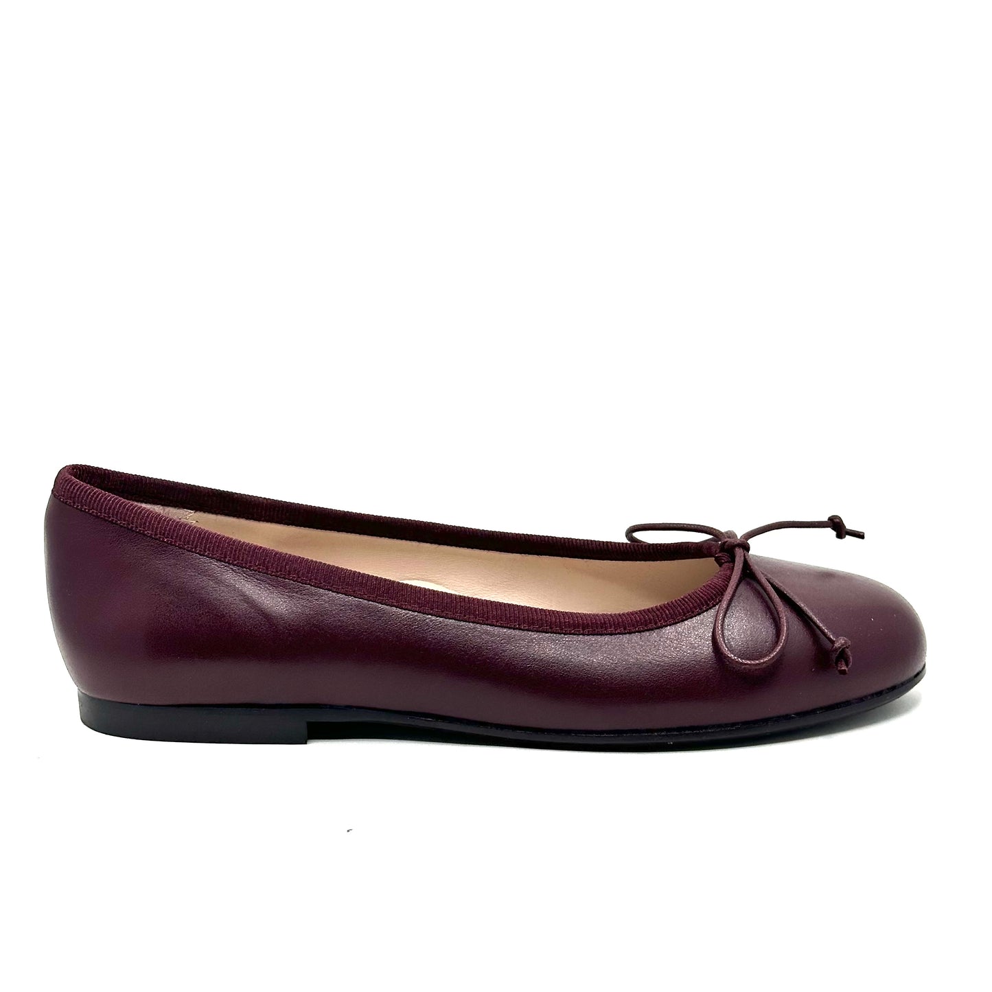 Beberlis Burgundy Leather Ballet Flat