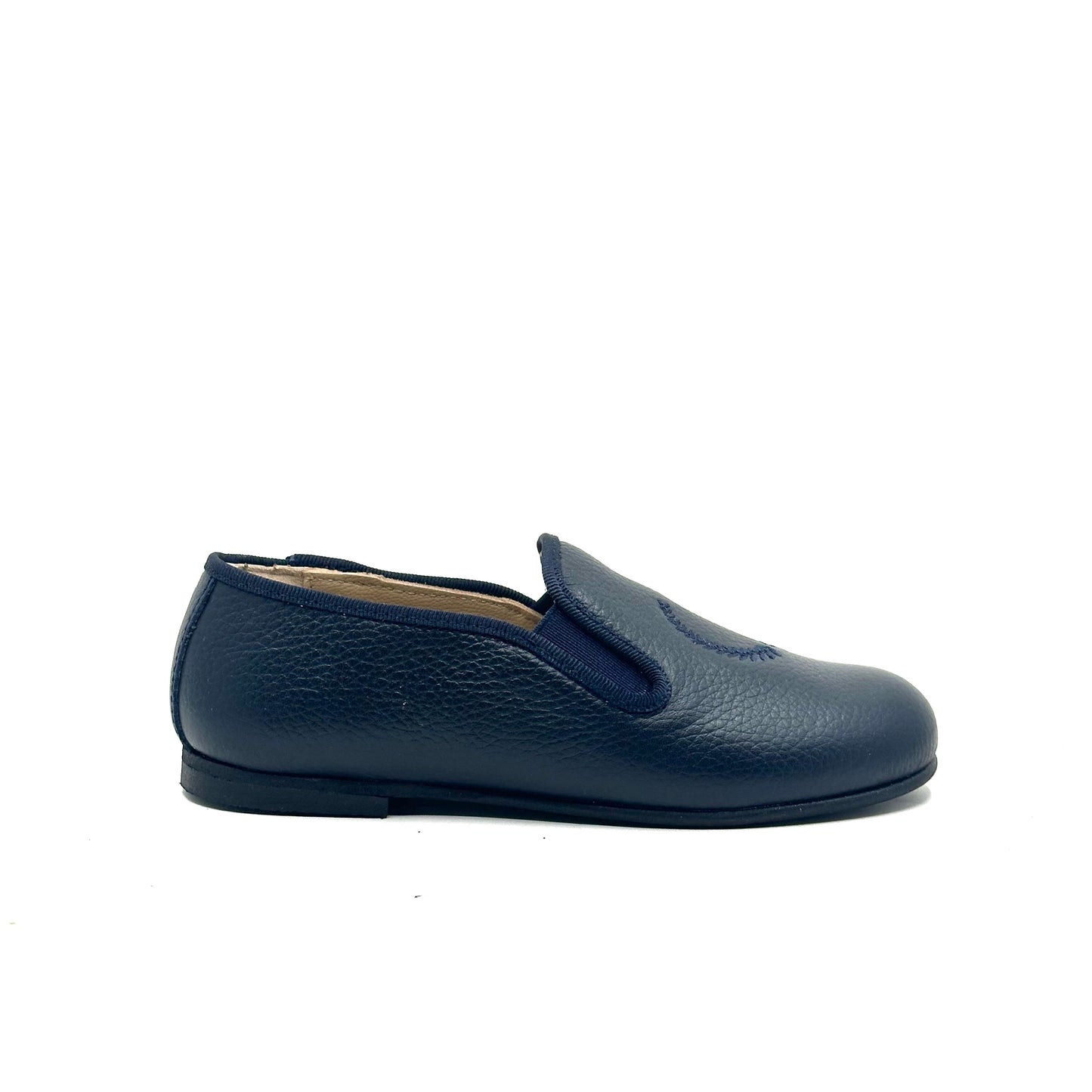 Jolee Navy Leather Slip-On