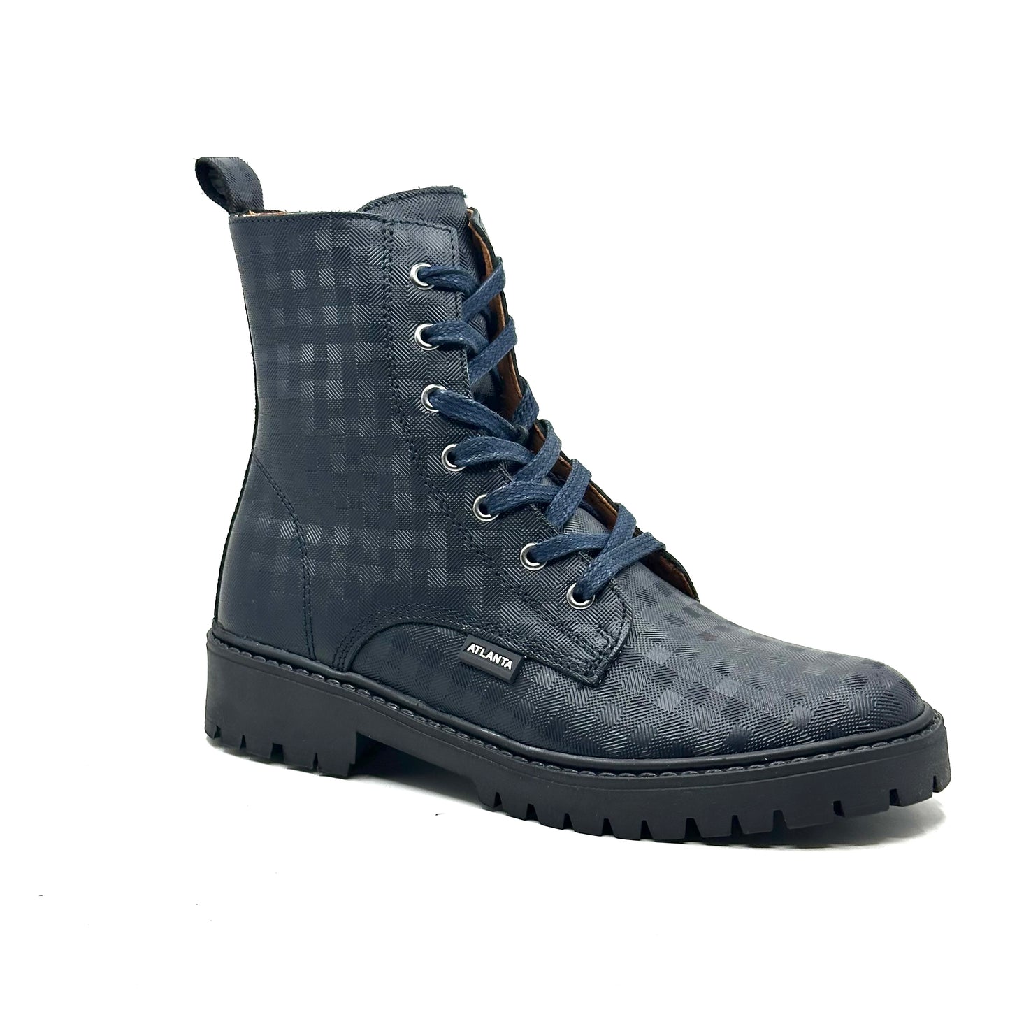 Atlanta Mocassin Navy Glace Press Boot
