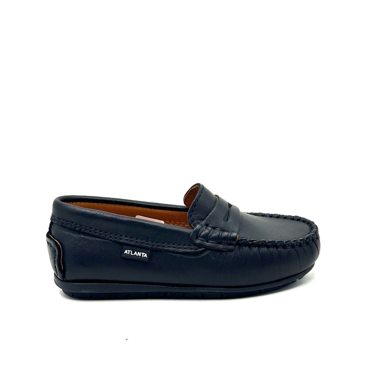 Atlanta Mocassin Classic Penny Black Smooth Loafer
