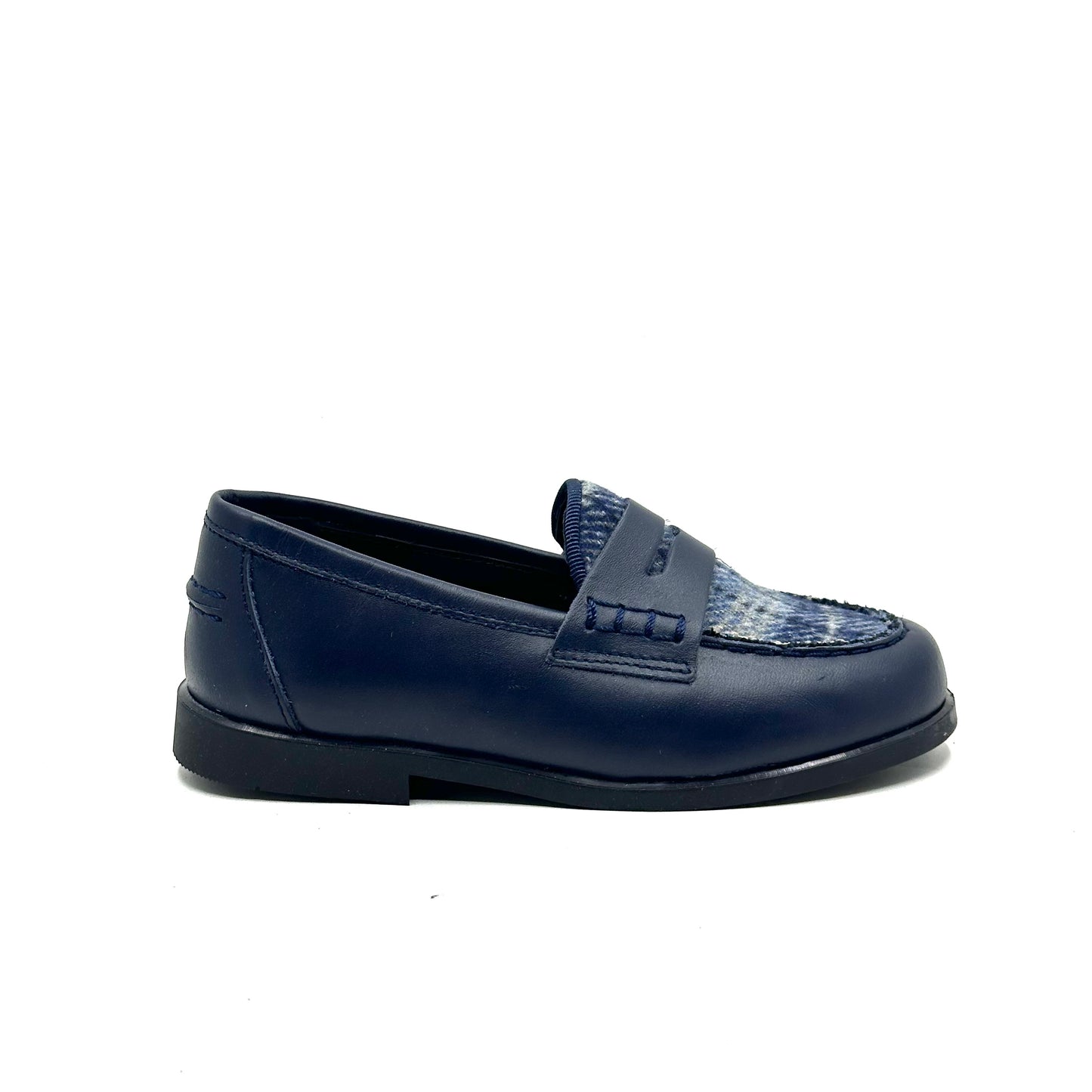 LMDI Navy Plaid Chunky Loafer