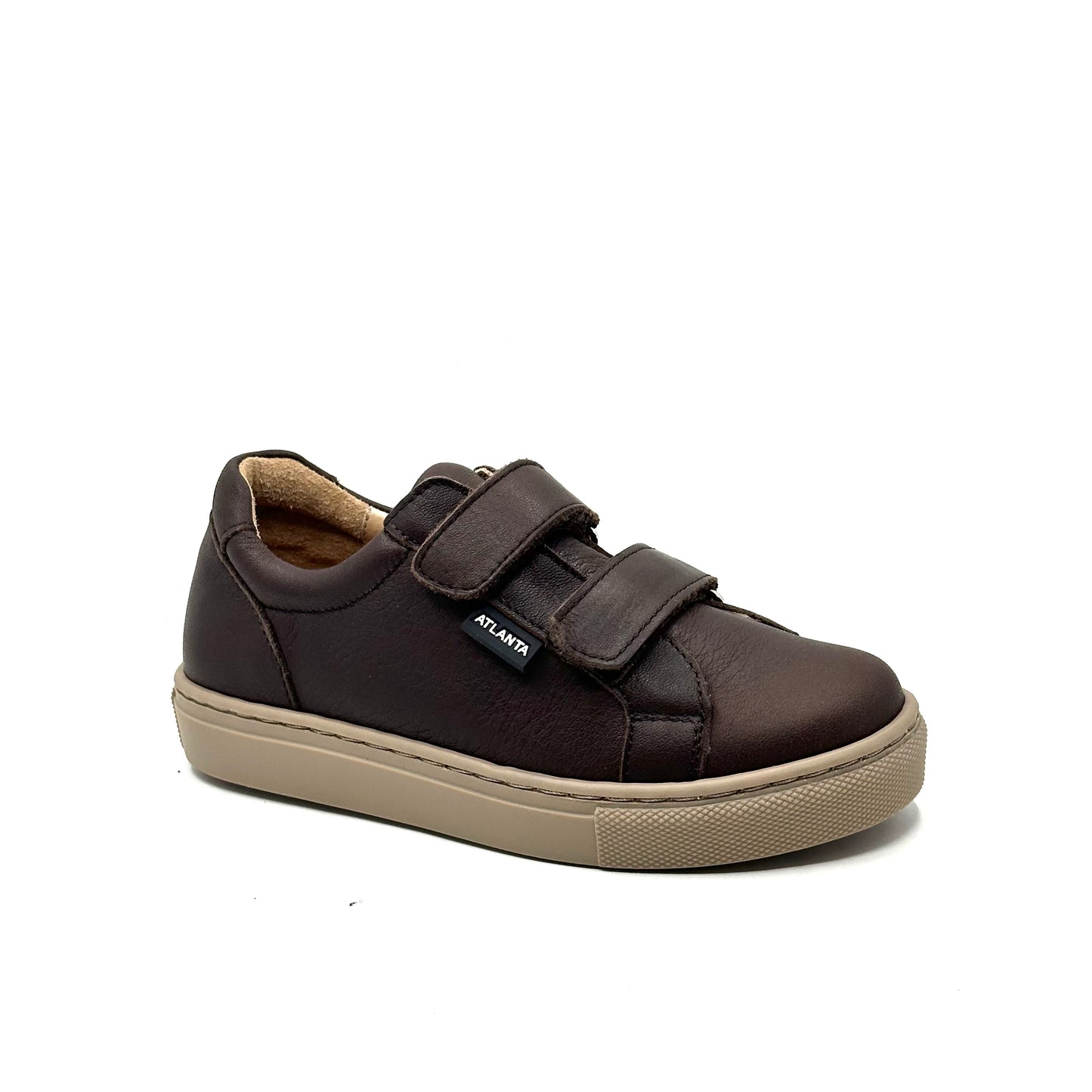 Atlanta Mocassin Brown Velcro Sneaker