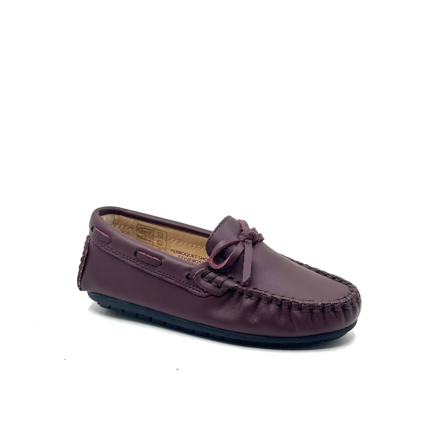 Perroquet Burgundy Leather with Bow Loafer