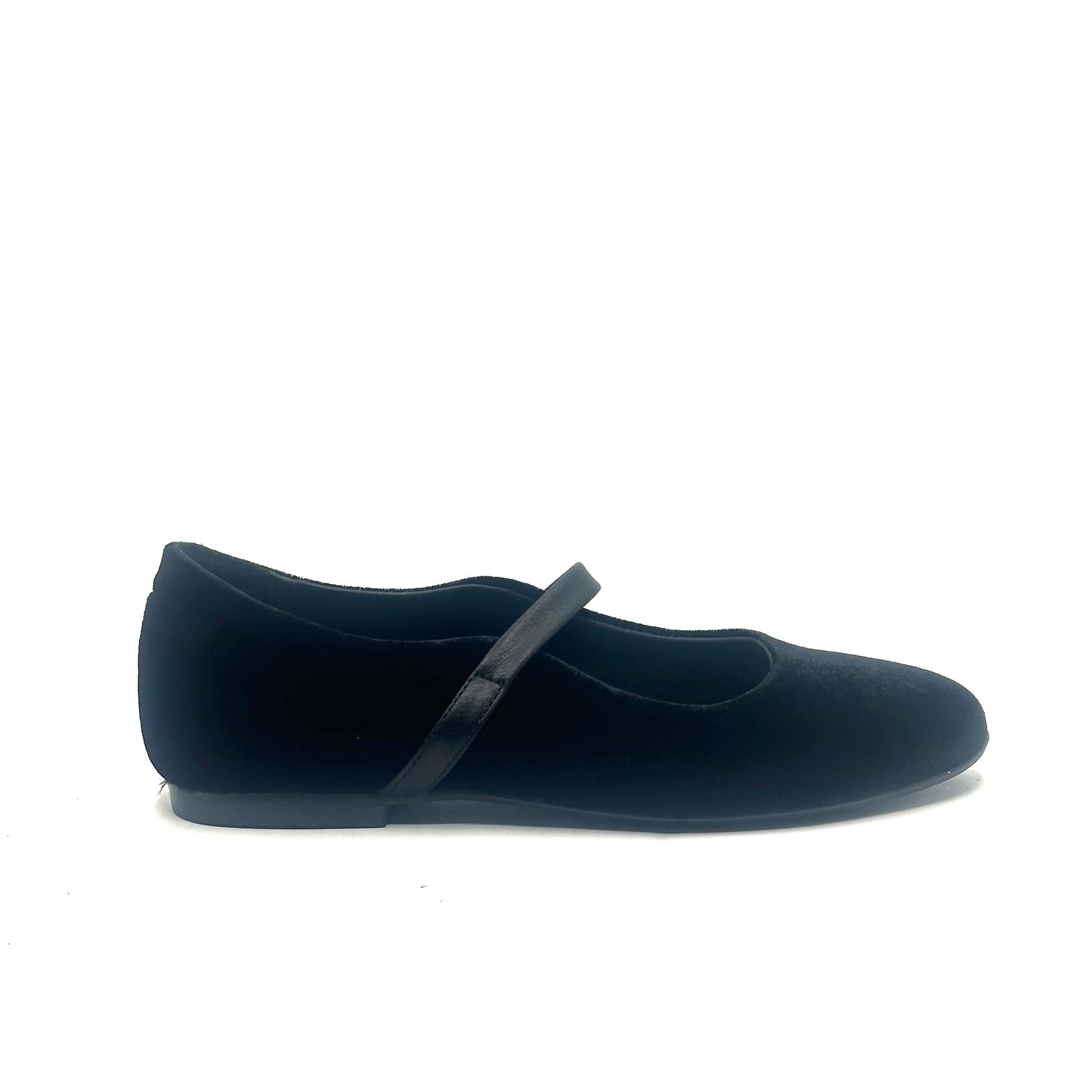 Blublonc Black Velvet Strap Mary Jane