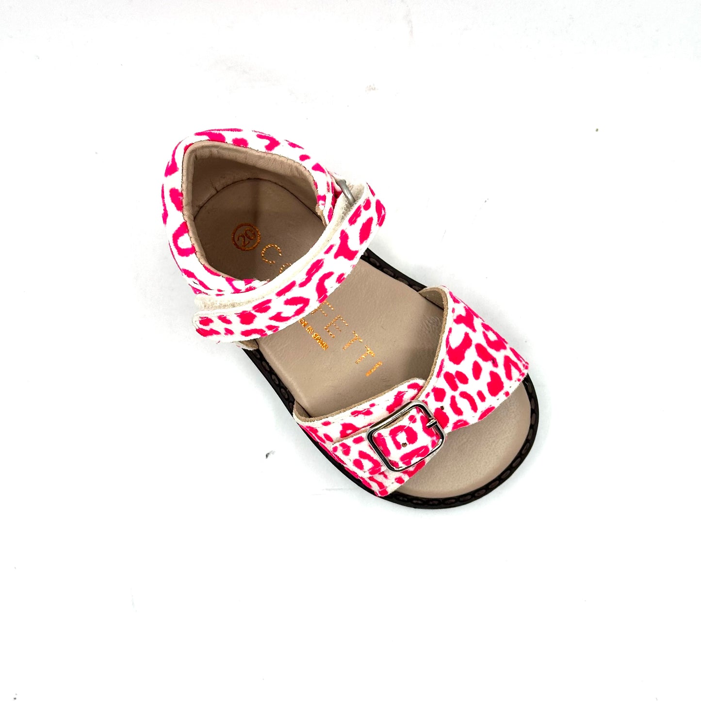 Confetti Pink Leopard Open Toe Sandal