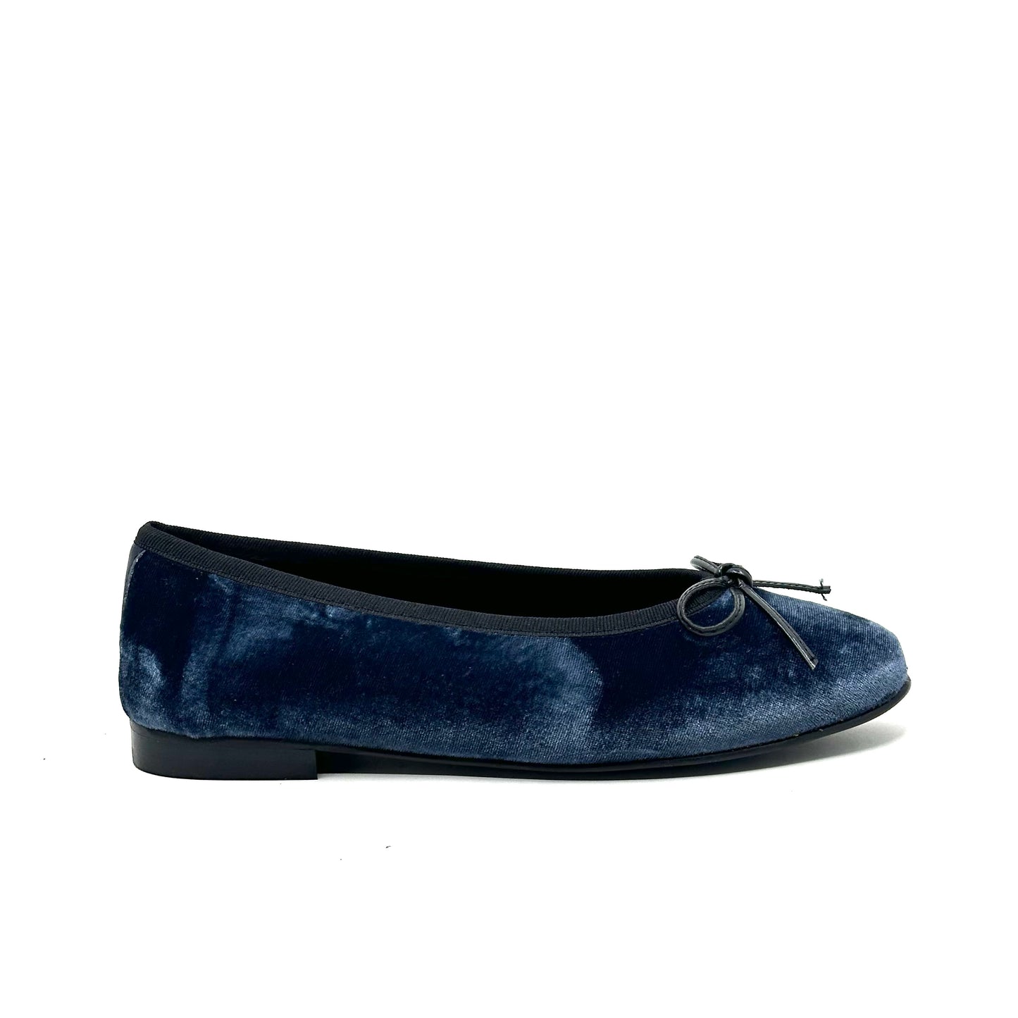 Blublonc Mid-Blue Vevlet Ballerina Flat