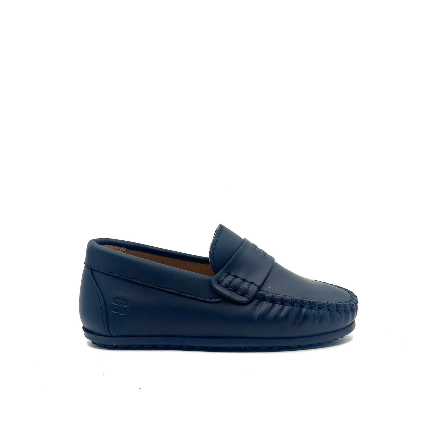 Porte Dark Navy Gum Leather Loafer