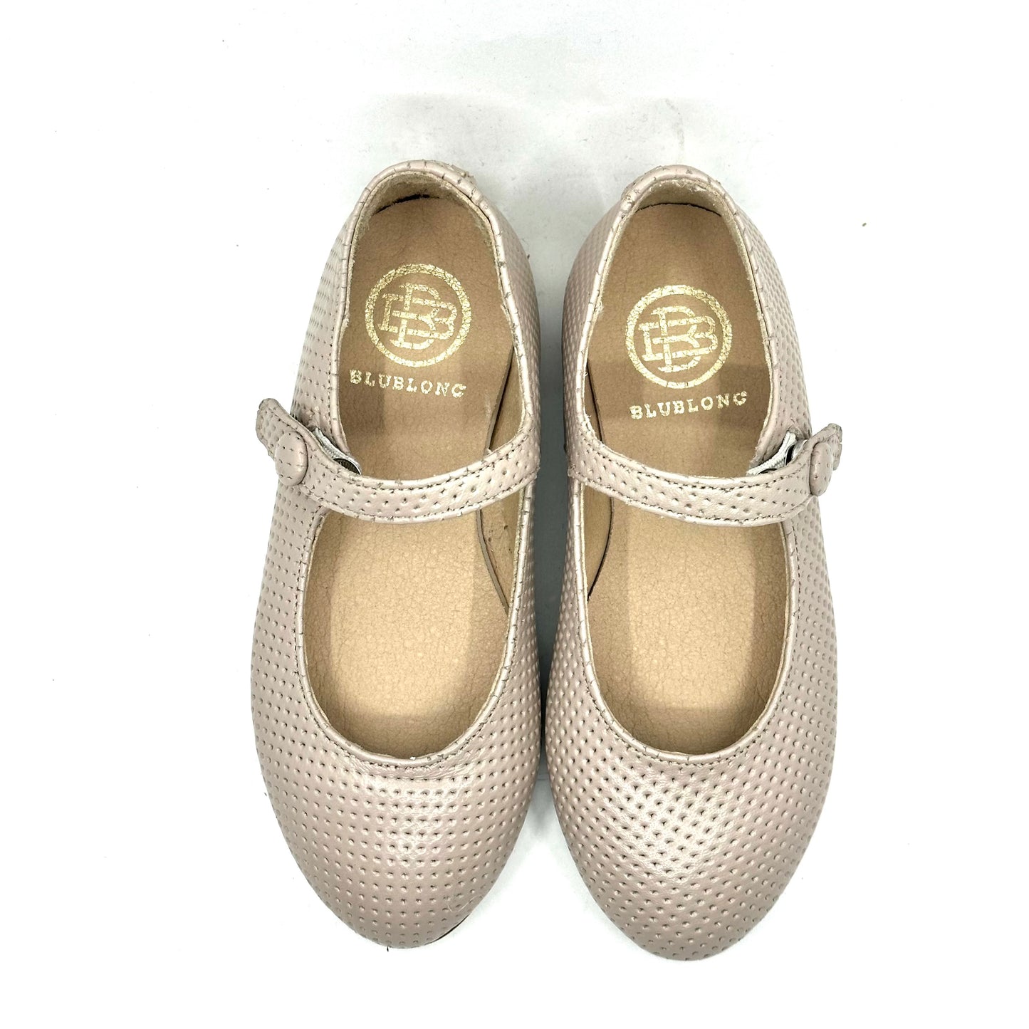 Blublonc Stone Pink Perforated Mary Jane