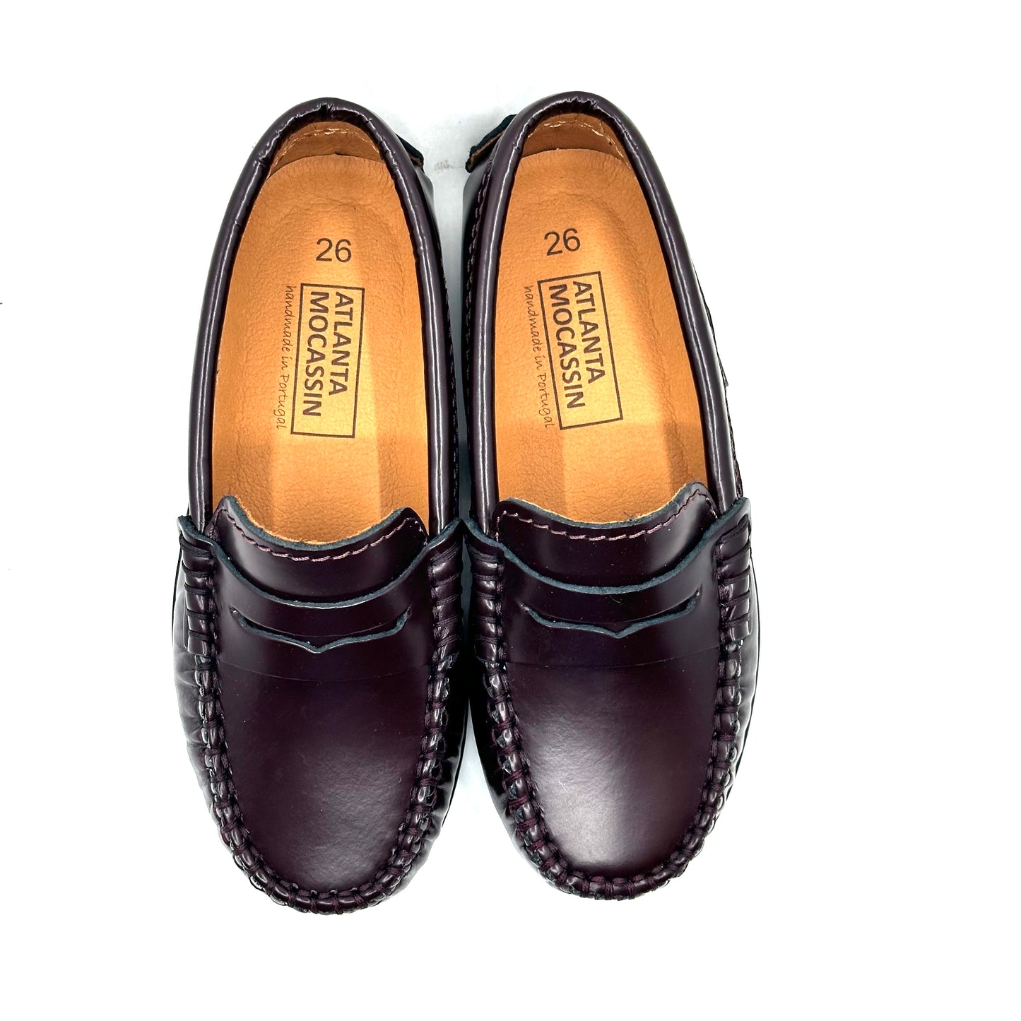Atlanta Mocassin Burgundy Dark Glace Penny Loafer