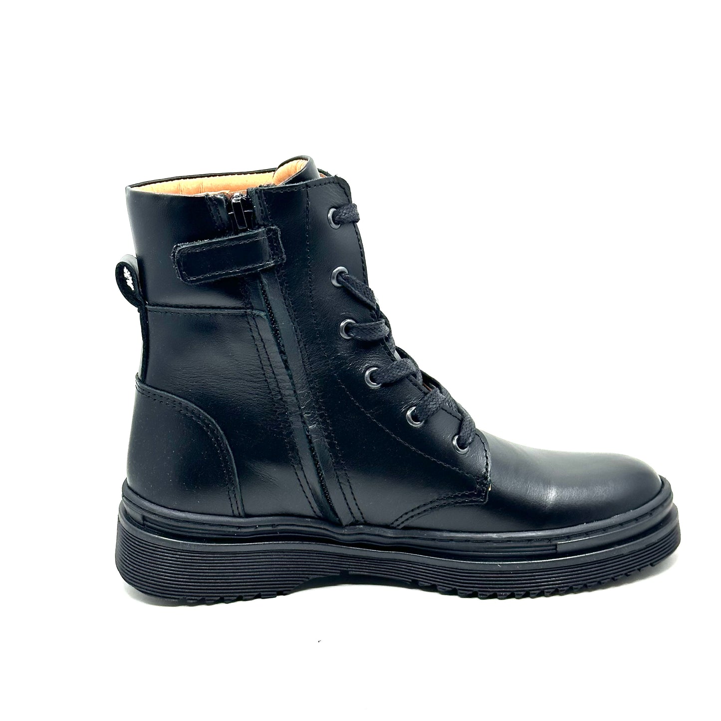 Atlanta Mocassin Black Smooth Chunky Boot