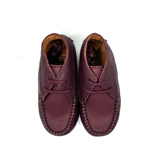 Atlanta Mocassin Burgundy Leather Bootie