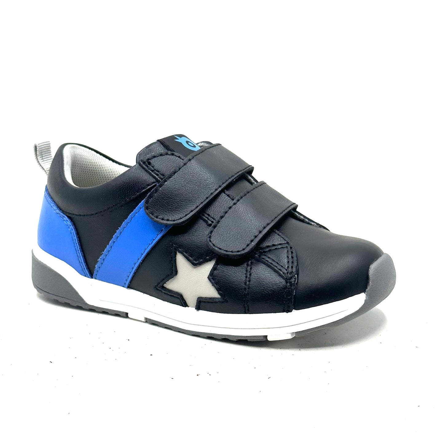 Old Soles Black and Neon Blue Velcro Sneaker