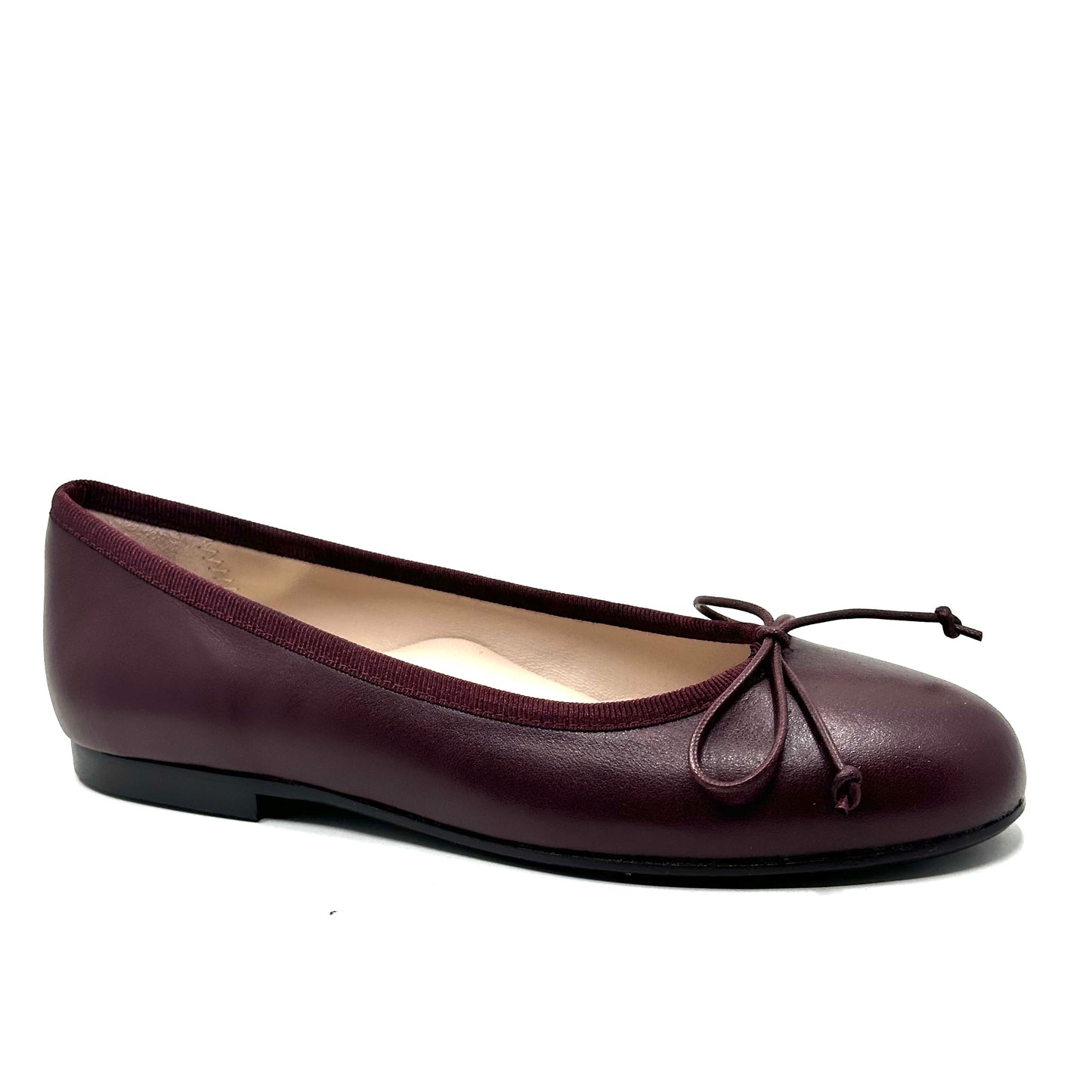 Beberlis Burgundy Leather Ballet Flat