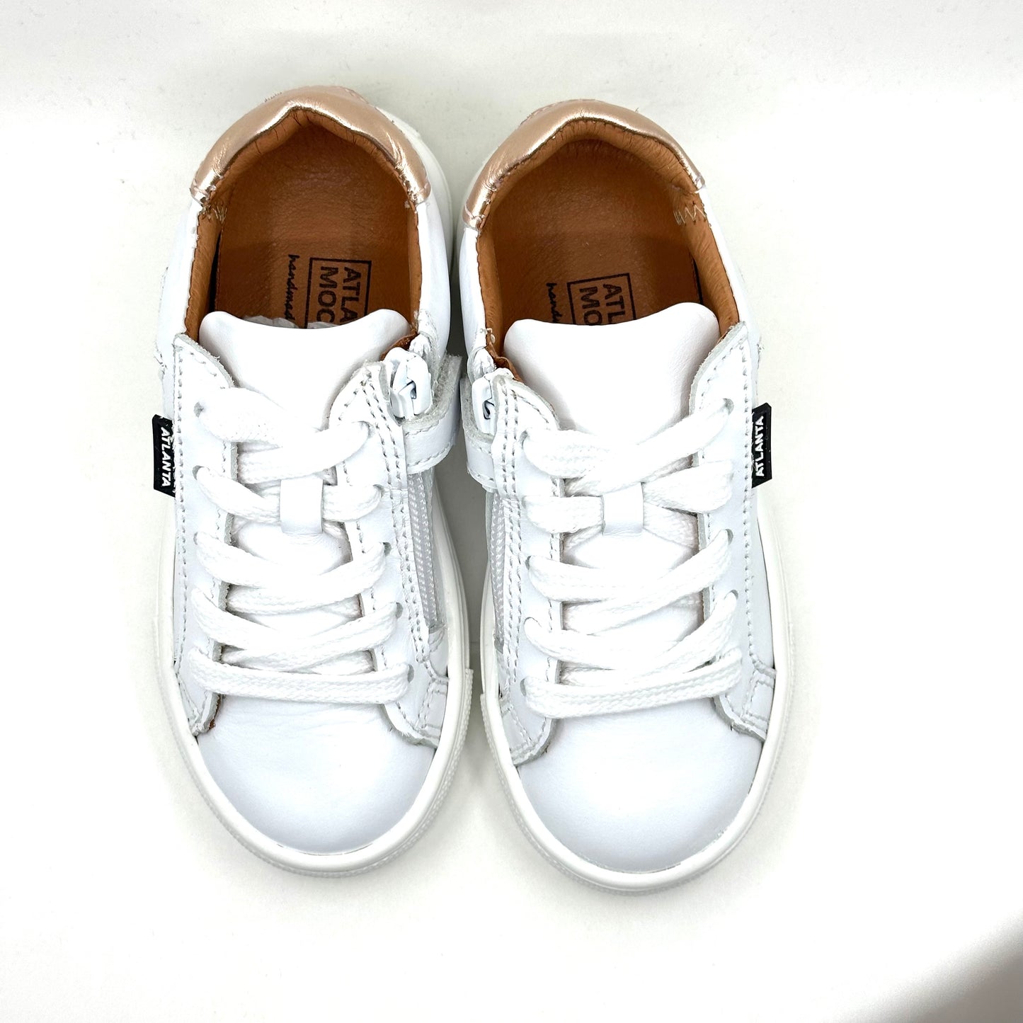 Atlanta Mocassin White & Rosegold Metalic Sneaker