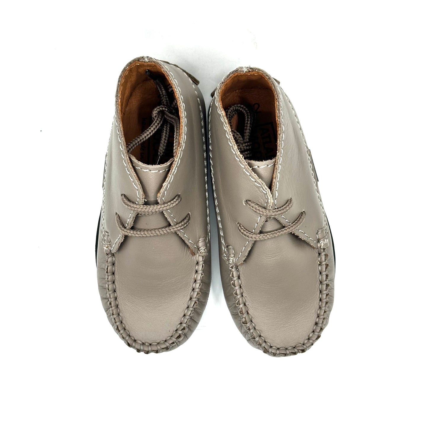 Atlanta Mocassin Taupe Leather Bootie