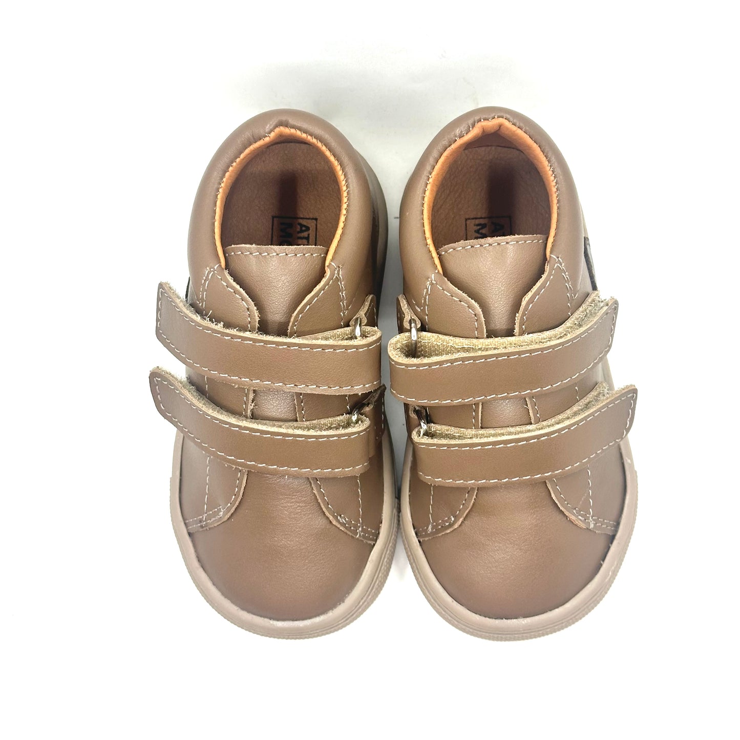 Atlanta Mocassin Taupe Bear Velcro Sneaker