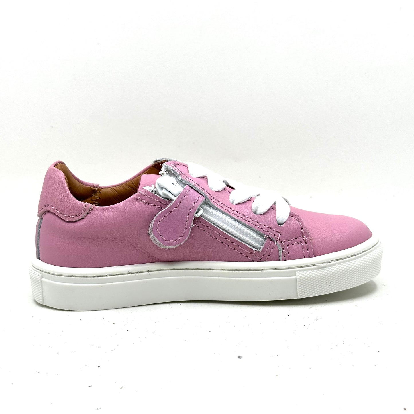 Atlanta Mocassin Pink Star Zip-Up Sneaker