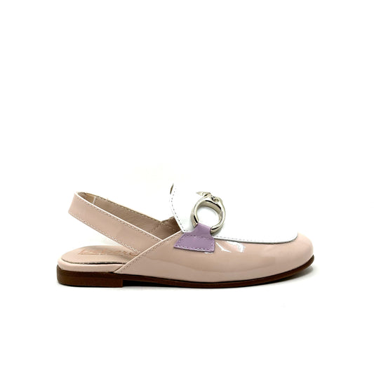 Beberlis Three Toned Patent Chain Slingback