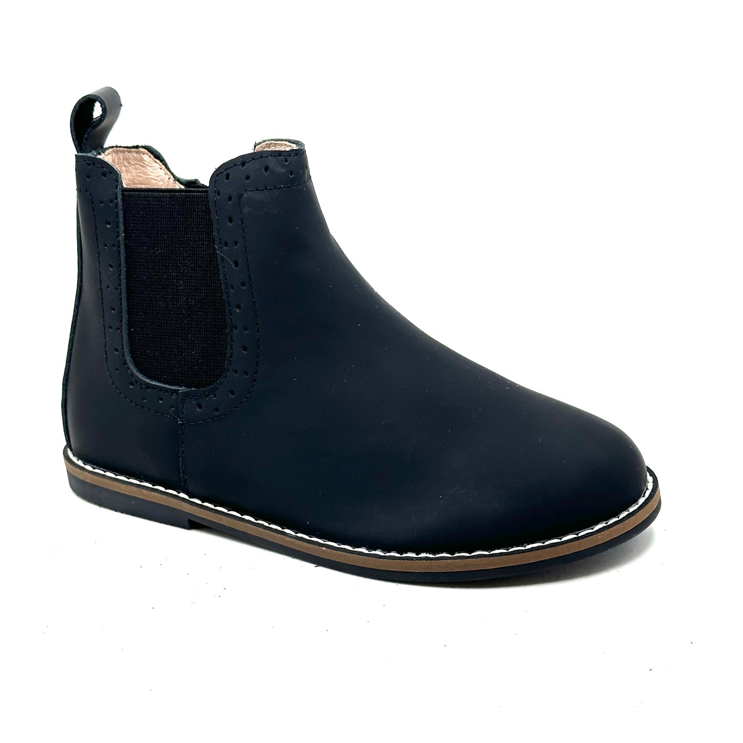 Perroquet Black Silky Leather Side Zipper Bootie