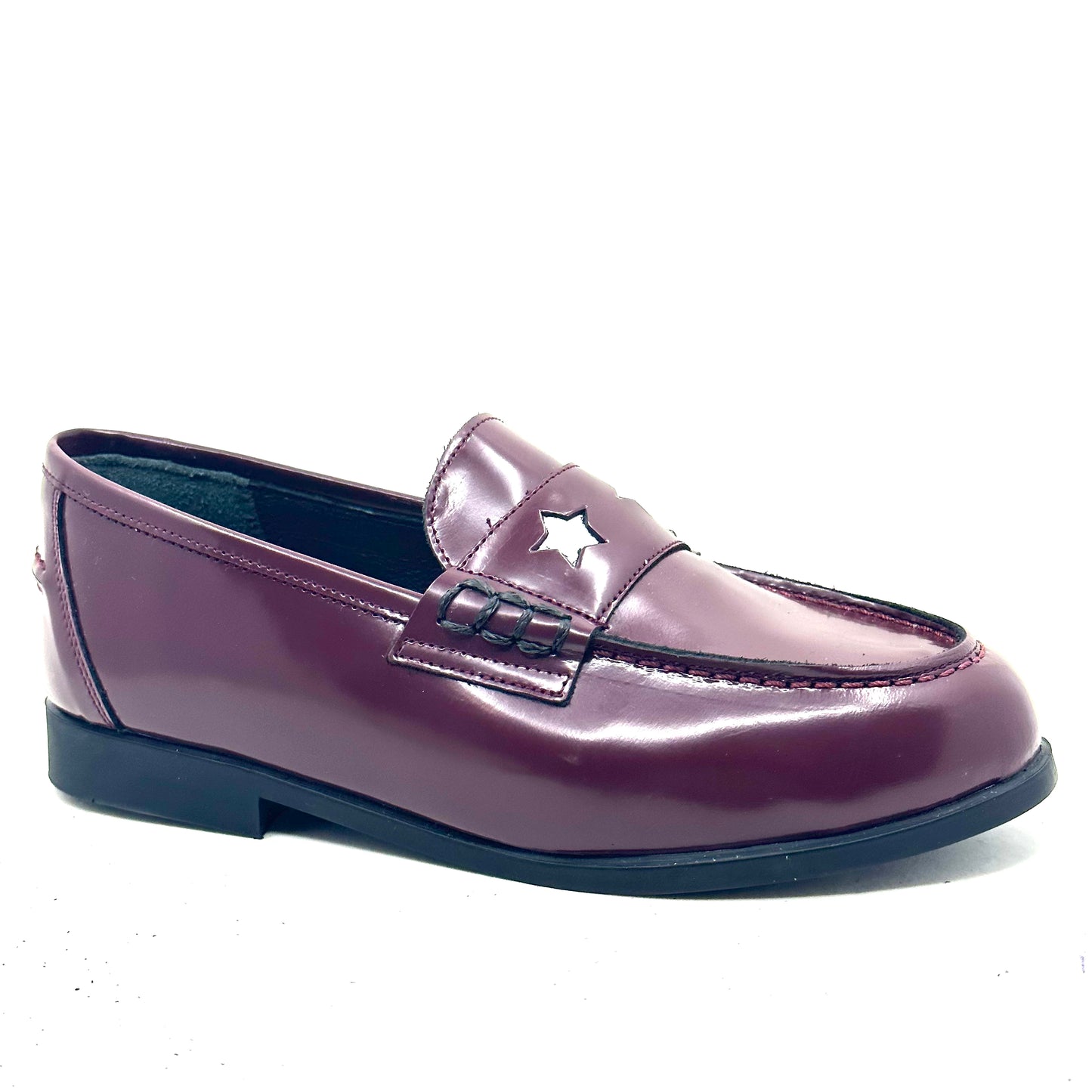 LMDI Burgundy Star Chunky Loafer
