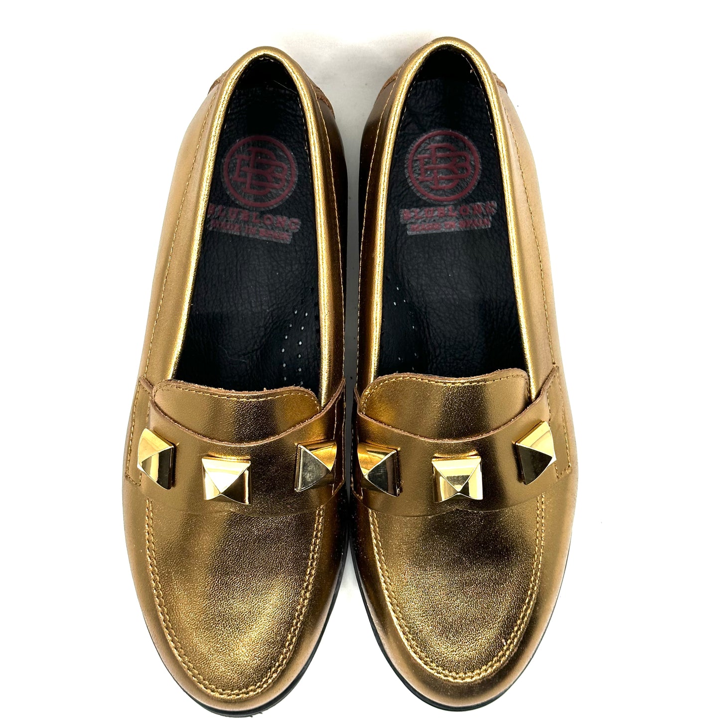 Blublonc Gold Stud Loafer