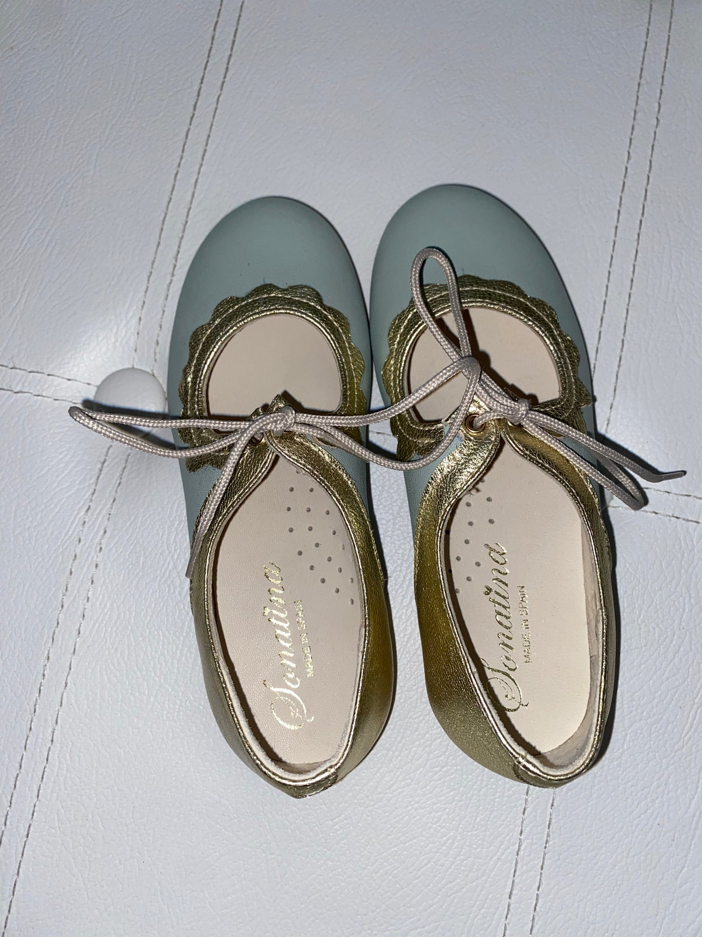 Sonatina mint and Metallic Laced Shoe