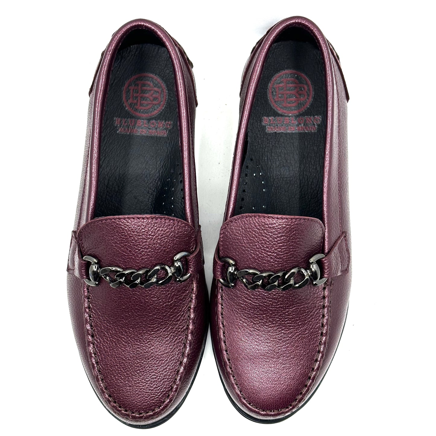 Blublonc Burgundy Chain Loafer