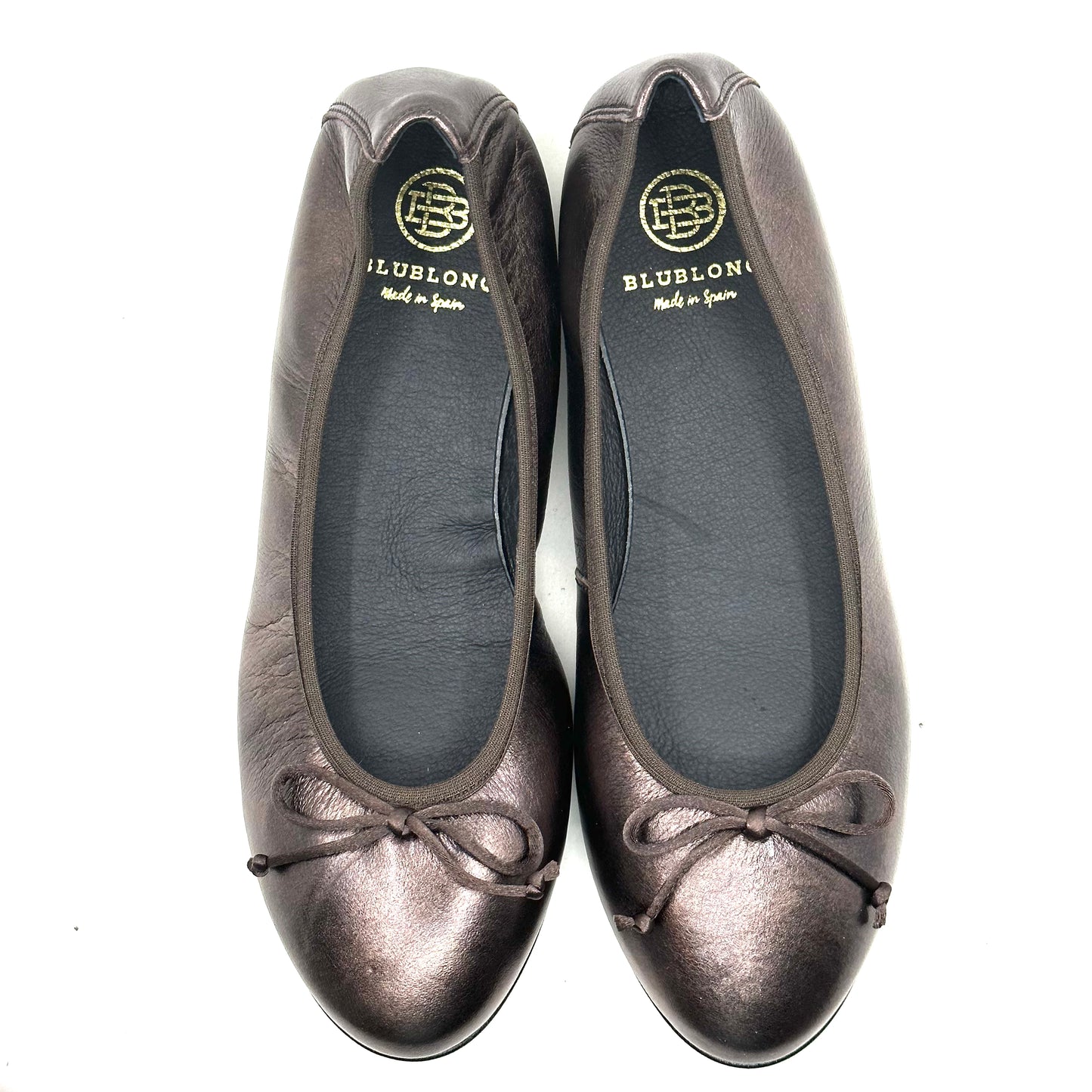 Blublonc Copper Scrunch Ballerina Flat