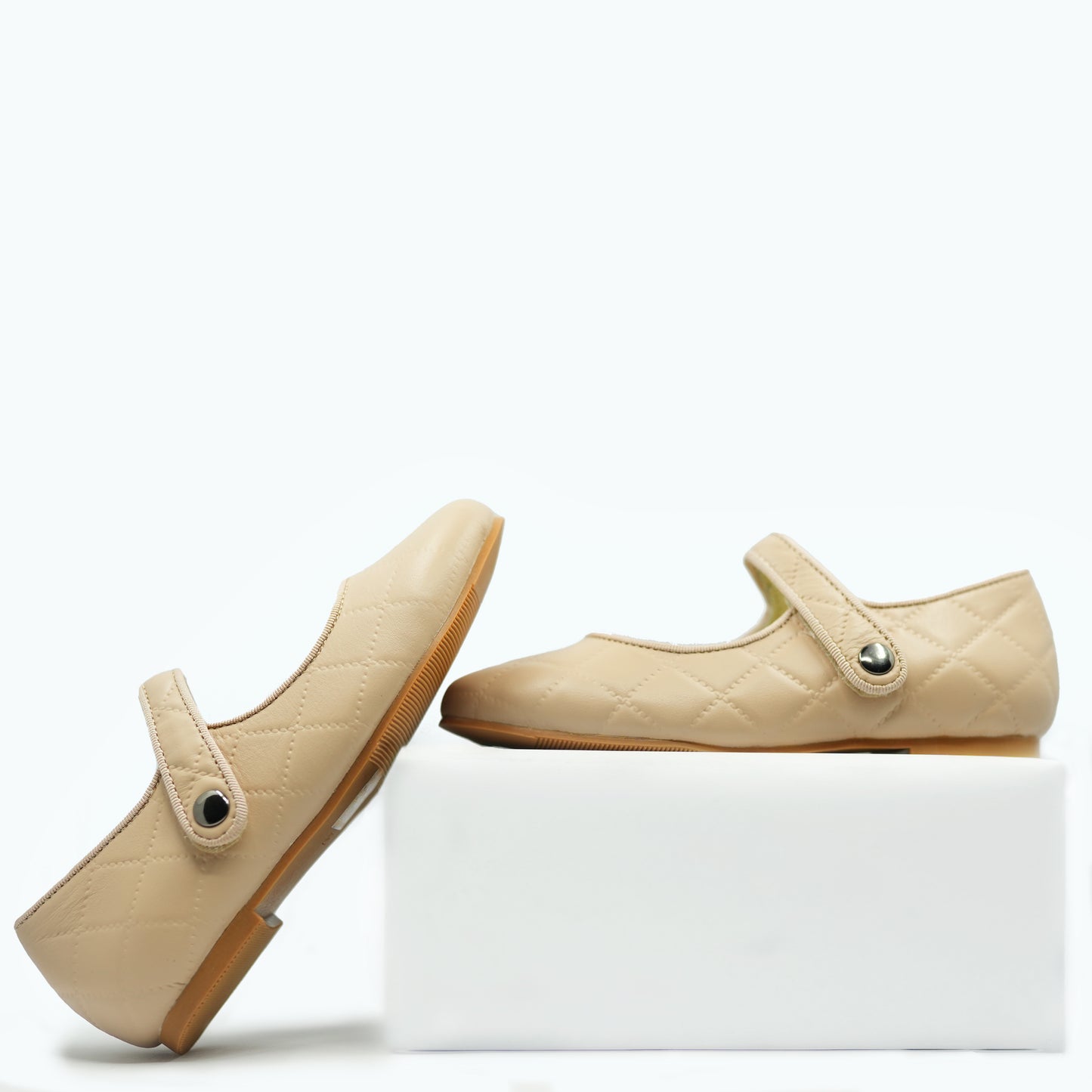 Boutaccelli Nude Quilted Mary Jane