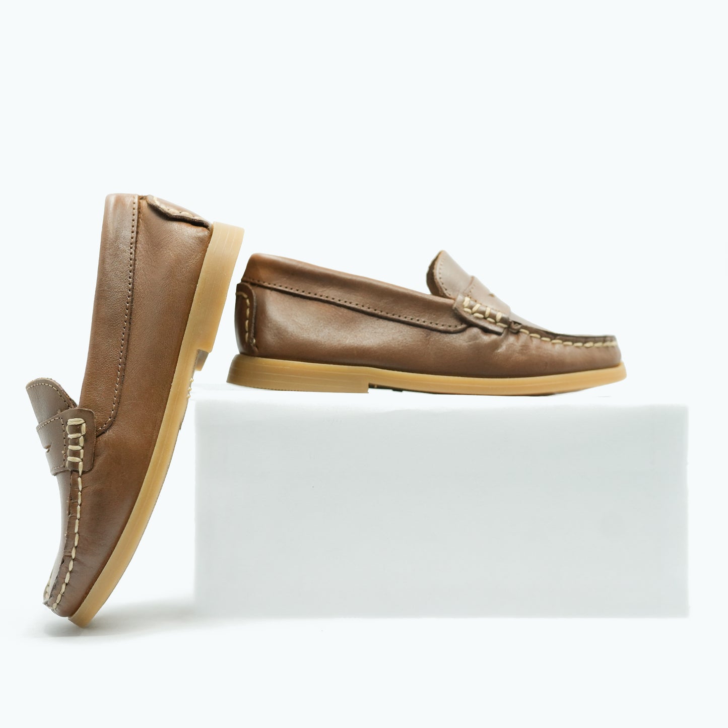 Blublonc Luggage Brown Penny Loafer
