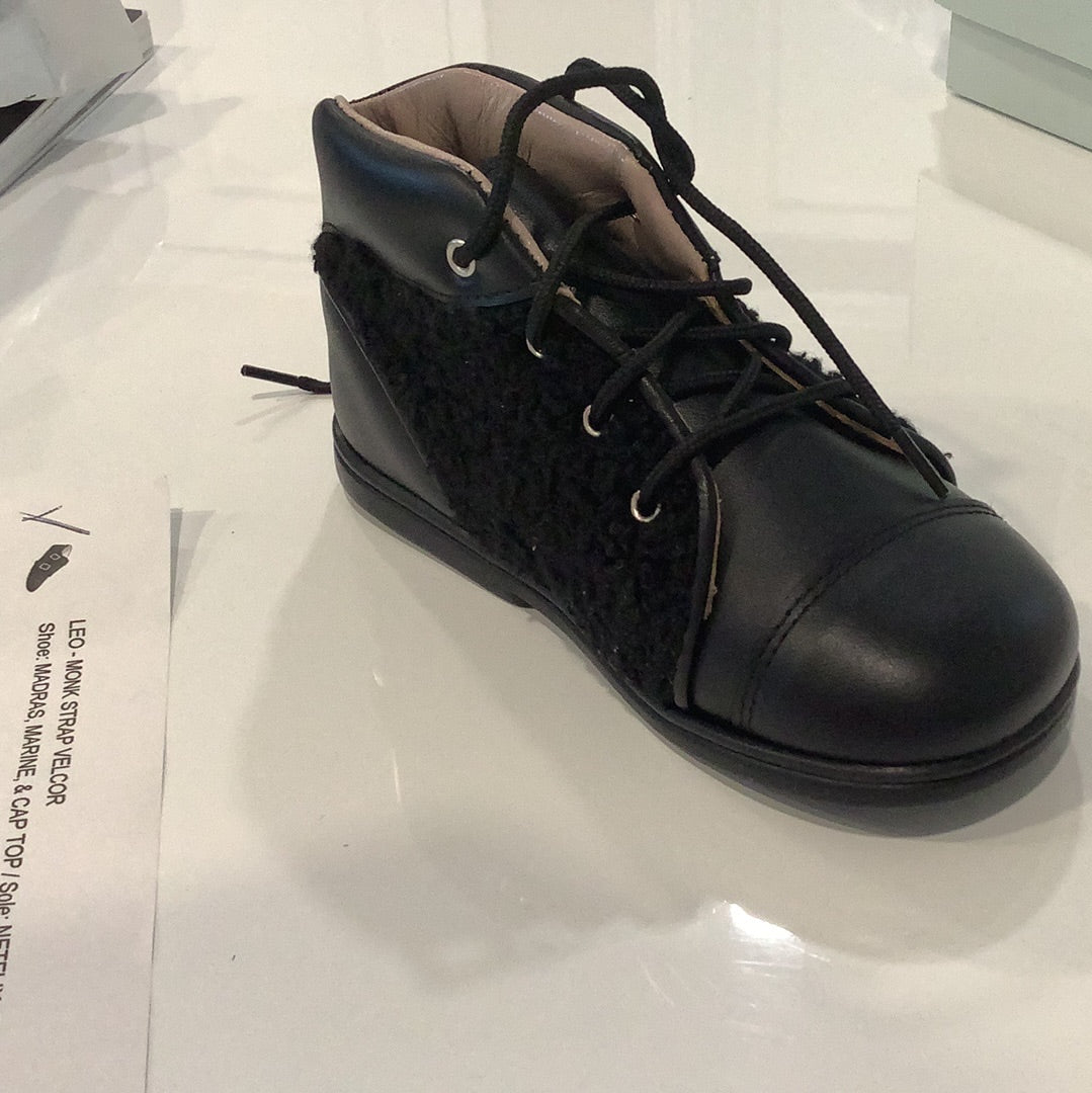 Cucado Black Sherpa Baby Bootie