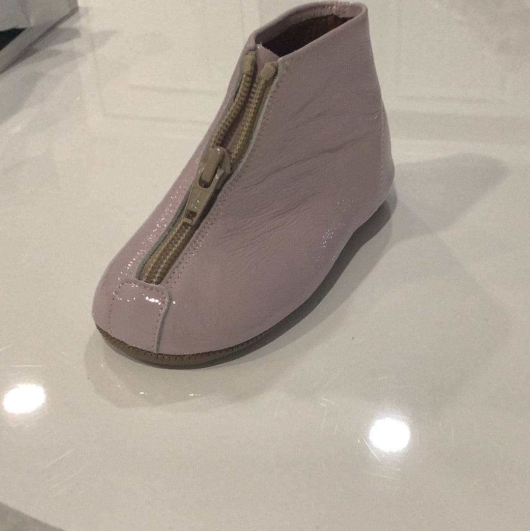 Pepe Lavender Patent Zipper Bootie