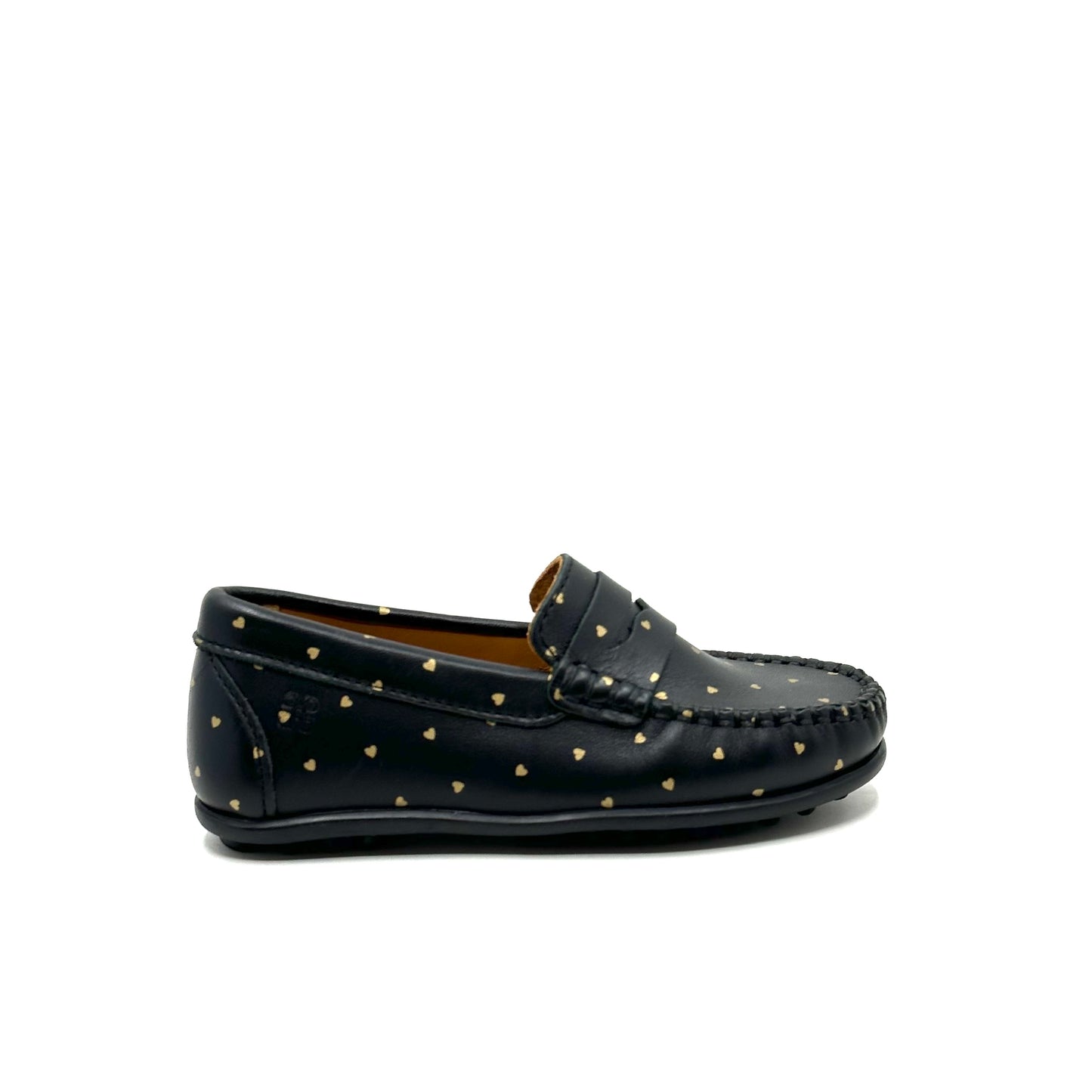 Porte Black Gold Hearted Loafer