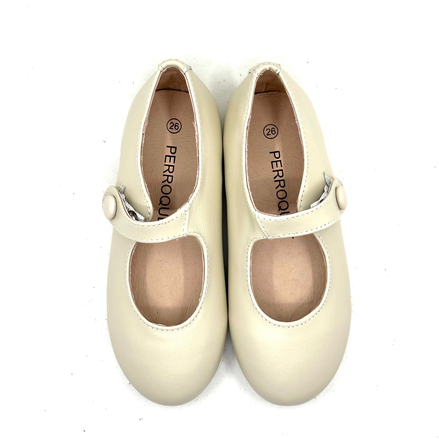 Perroquet Beige Leather Mary Jane