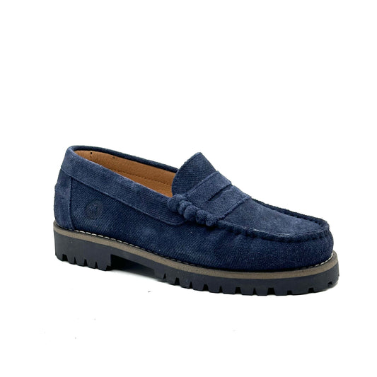 LMDI Navy Suede Chunky Loafer